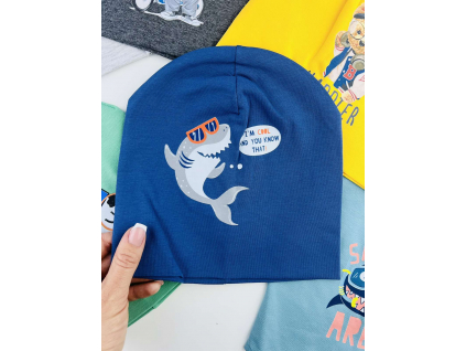 Čiapka pre bábätká- Cool Shark, tmavomodrá