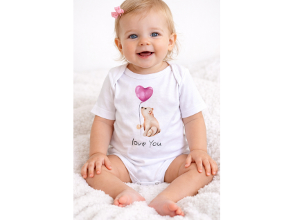 Unikátne detské body na krátky rukáv- Ľúbim Ťa