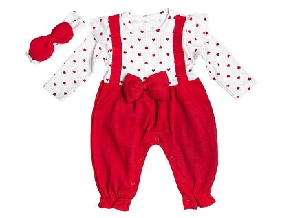 2dielny dievčenský komplet- Srdiečka, Baby