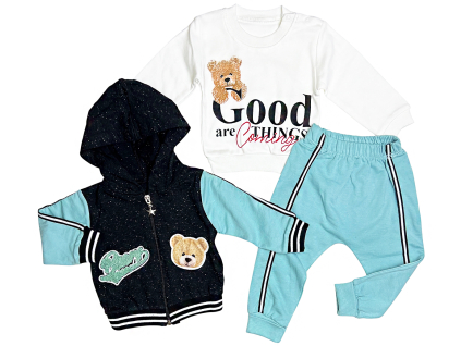 3dielny set pre bábätká - TEDDY, zelený