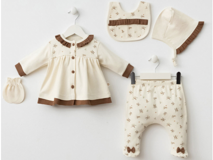 5-dielna kojenecká súprava - Retro, dievčenská