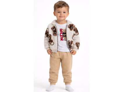 3-dielny set pre deti – Fešák, macko, béžový