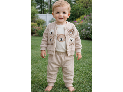 3dielny set pre bábätká- Macko, béžový
