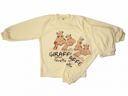 Detské pyžamo - GIRAFFE, žlté