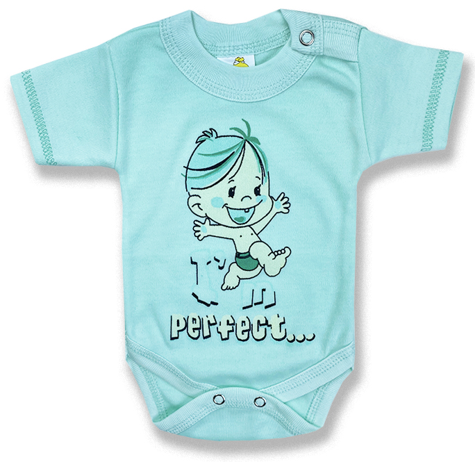 E-shop BABY´S WEAR Detské body, krátky rukáv-PERFECT, zelené