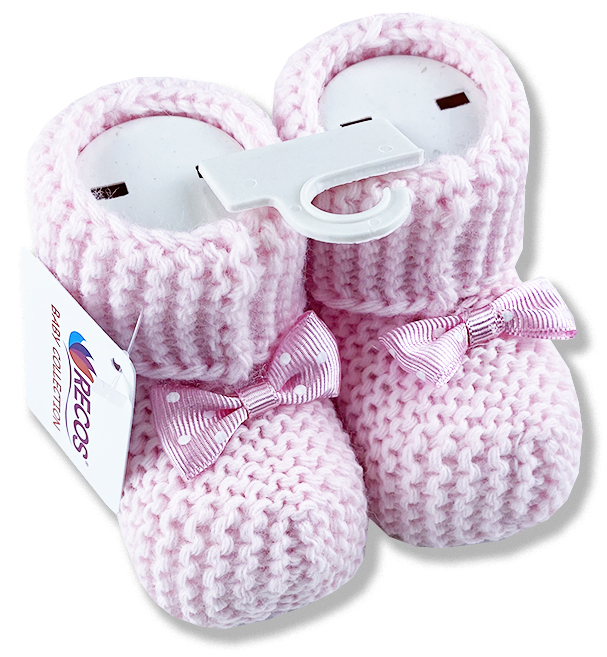 E-shop Baby Štrikované papučky - ružové