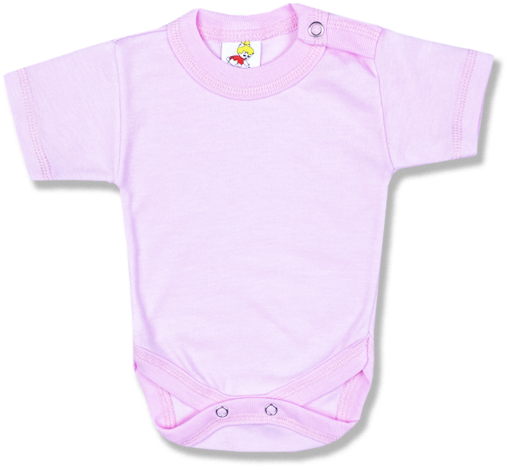 E-shop BABY´S WEAR Detské body, krátky rukáv - Jednofarebné ružové veľkosť: 62 (2-4m)
