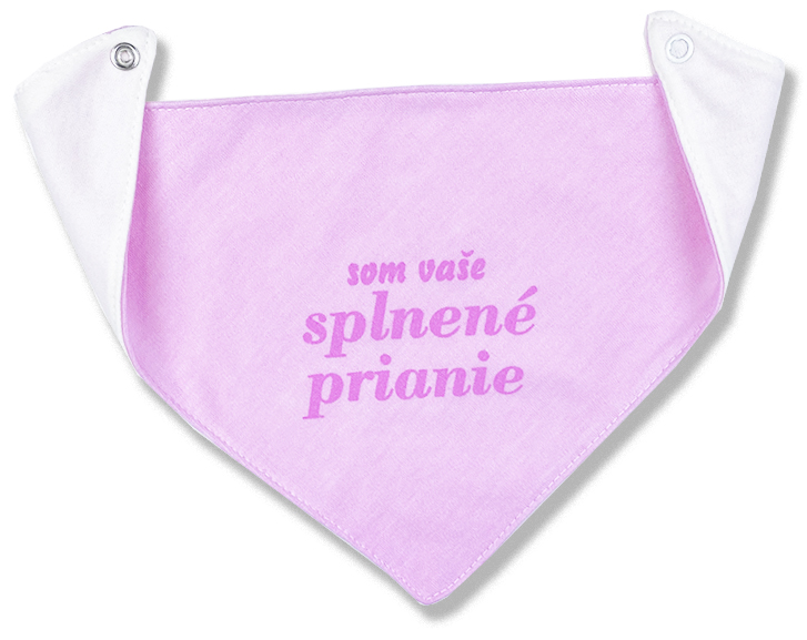 BABY´S WEAR Bavlnený slintáčik pre bábätká - Prianie ruž.