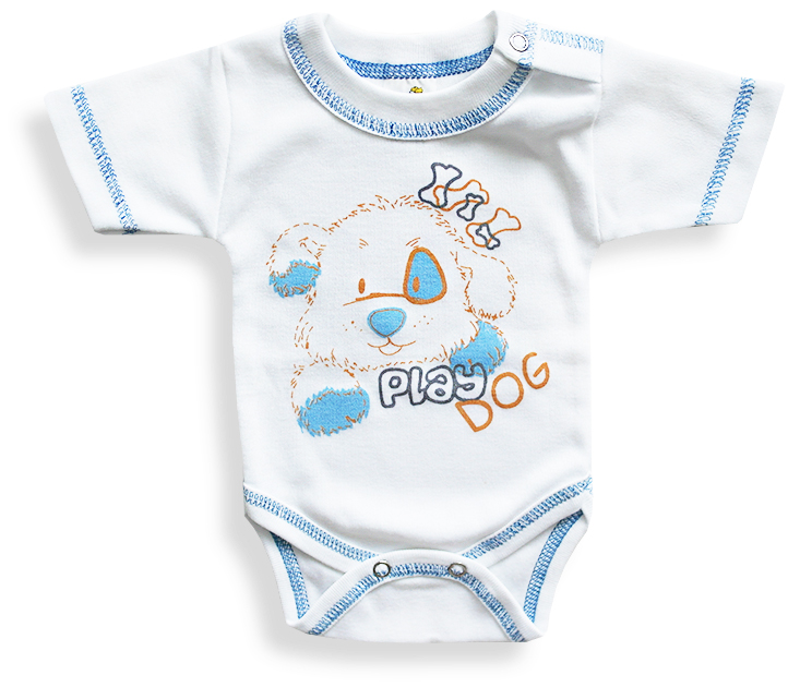 BABY´S WEAR Kojenecké body - krátky rukáv, PLAY DOG veľkosť: 62 (2-4m)