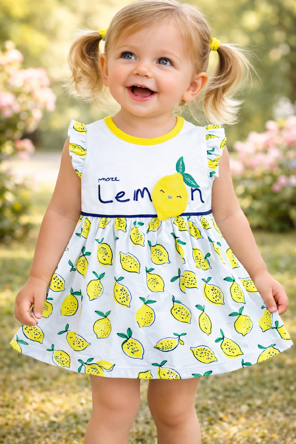 E-shop Miniworld Letné šaty pre bábätká - Lemon