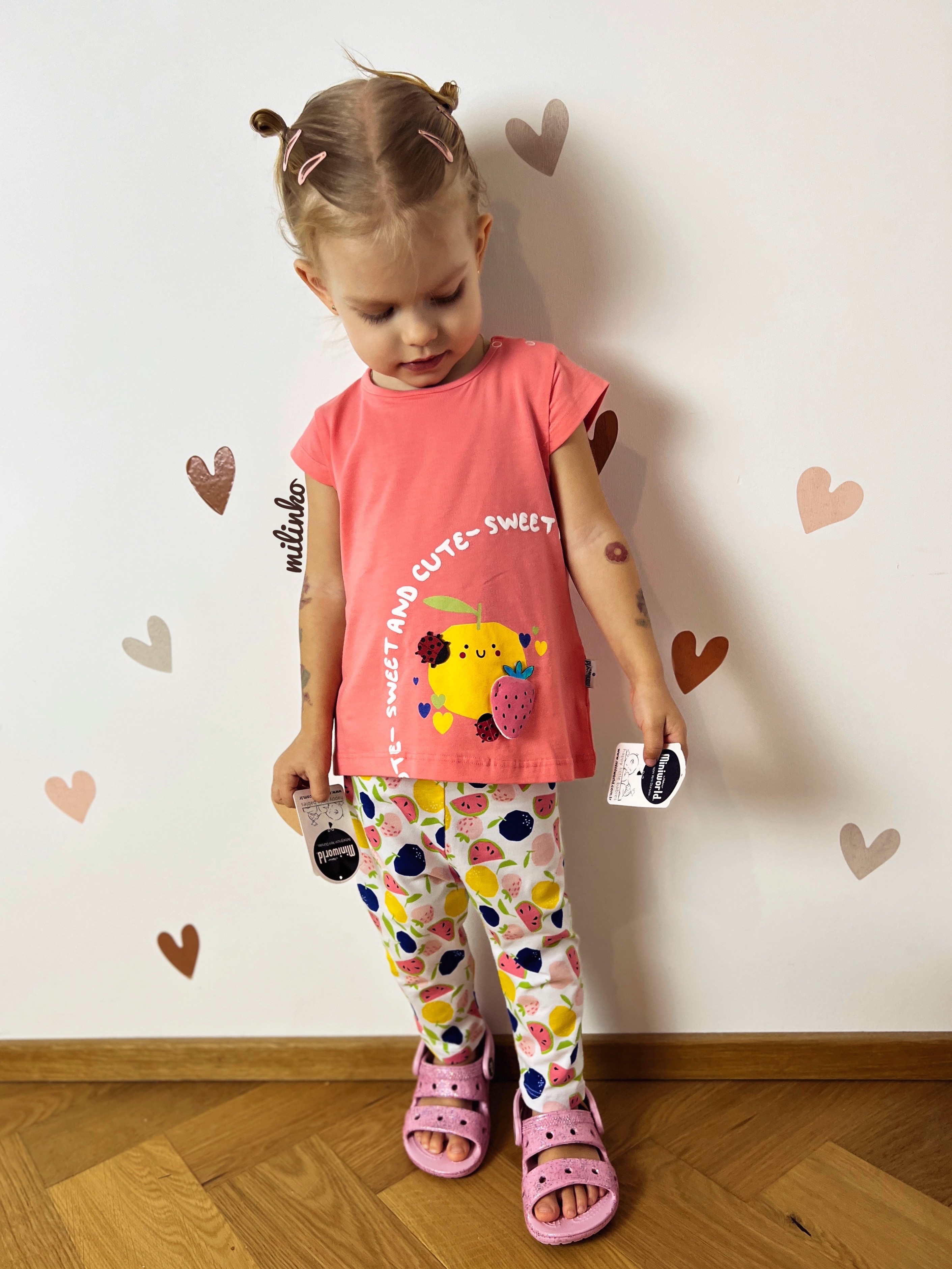 E-shop Miniworld 2dielny letný set pre bábätká - Cute and sweet veľkosť: 68-74