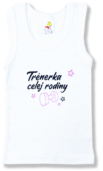 E-shop BABY´S WEAR Detské tričko - Trénerka, biele veľkosť: 92 (18-24m)