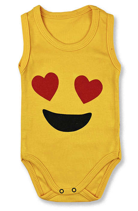 E-shop Baby Cool Kojenecké tielkové body - Emoji Love veľkosť: 80 (9-12m)