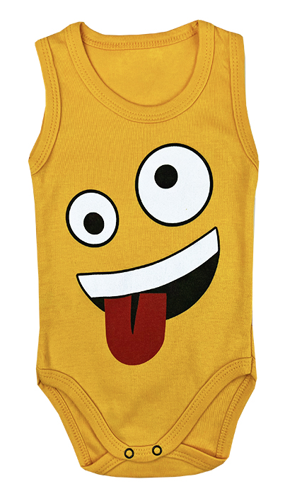 Baby Cool Kojenecké tielkové body - Emoji Funny veľkosť: 62 (2-4m)