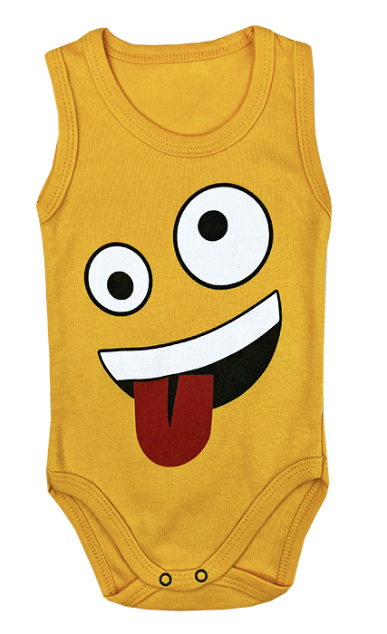 E-shop Baby Cool Kojenecké tielkové body - Emoji Funny veľkosť: 62 (2-4m)