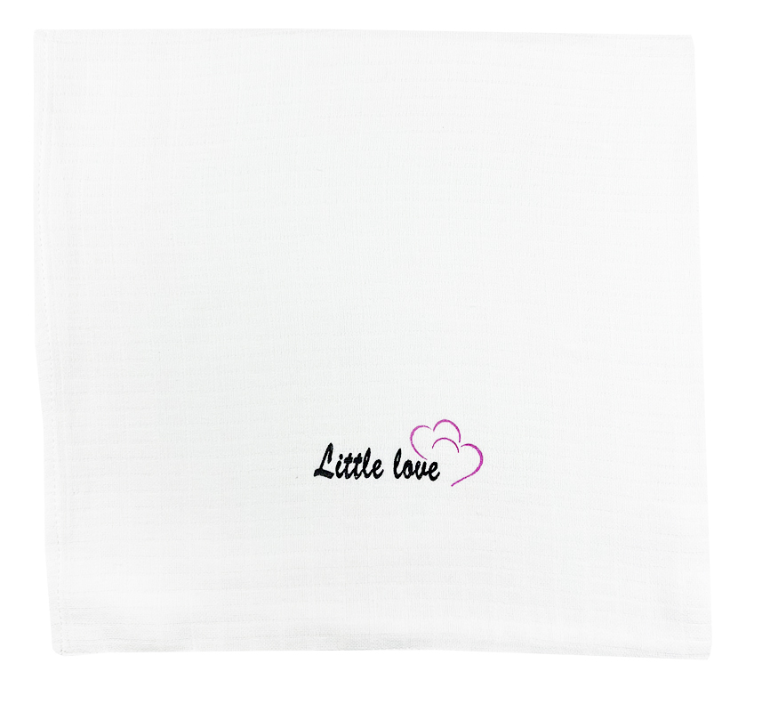 BABY´S WEAR Detská bavlnená plienka - Little Love, ružová