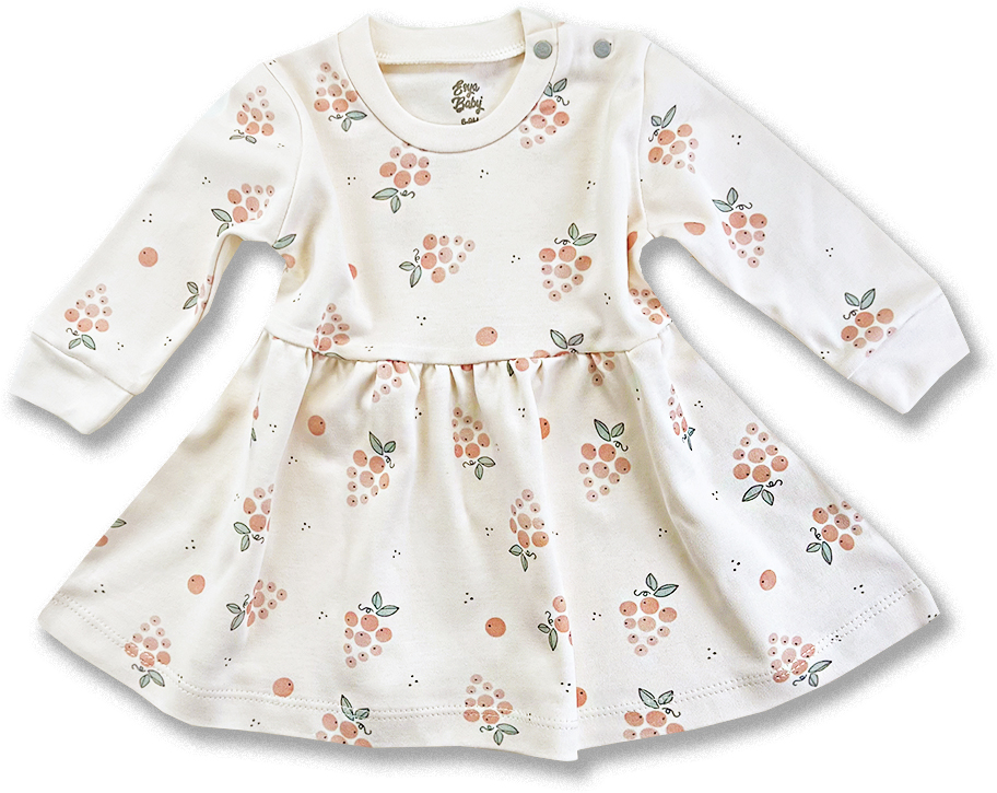 Esya Baby Dievčenské šaty- Ríbezle veľkosť: 80 (9-12m)