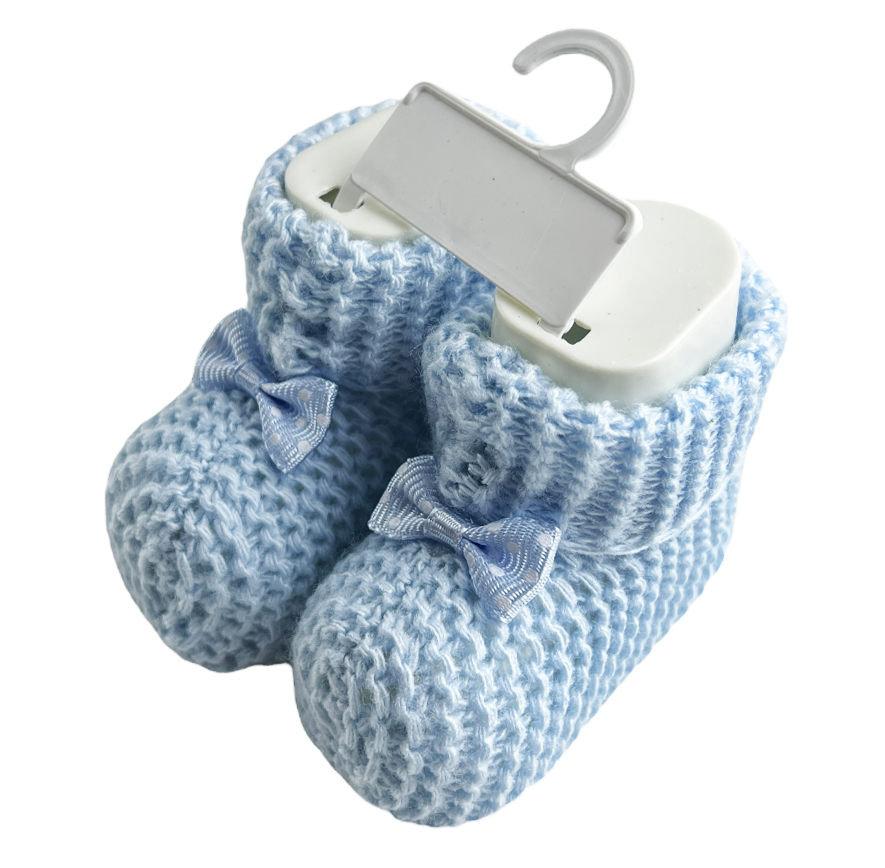 E-shop Baby Štrikované papučky - modré