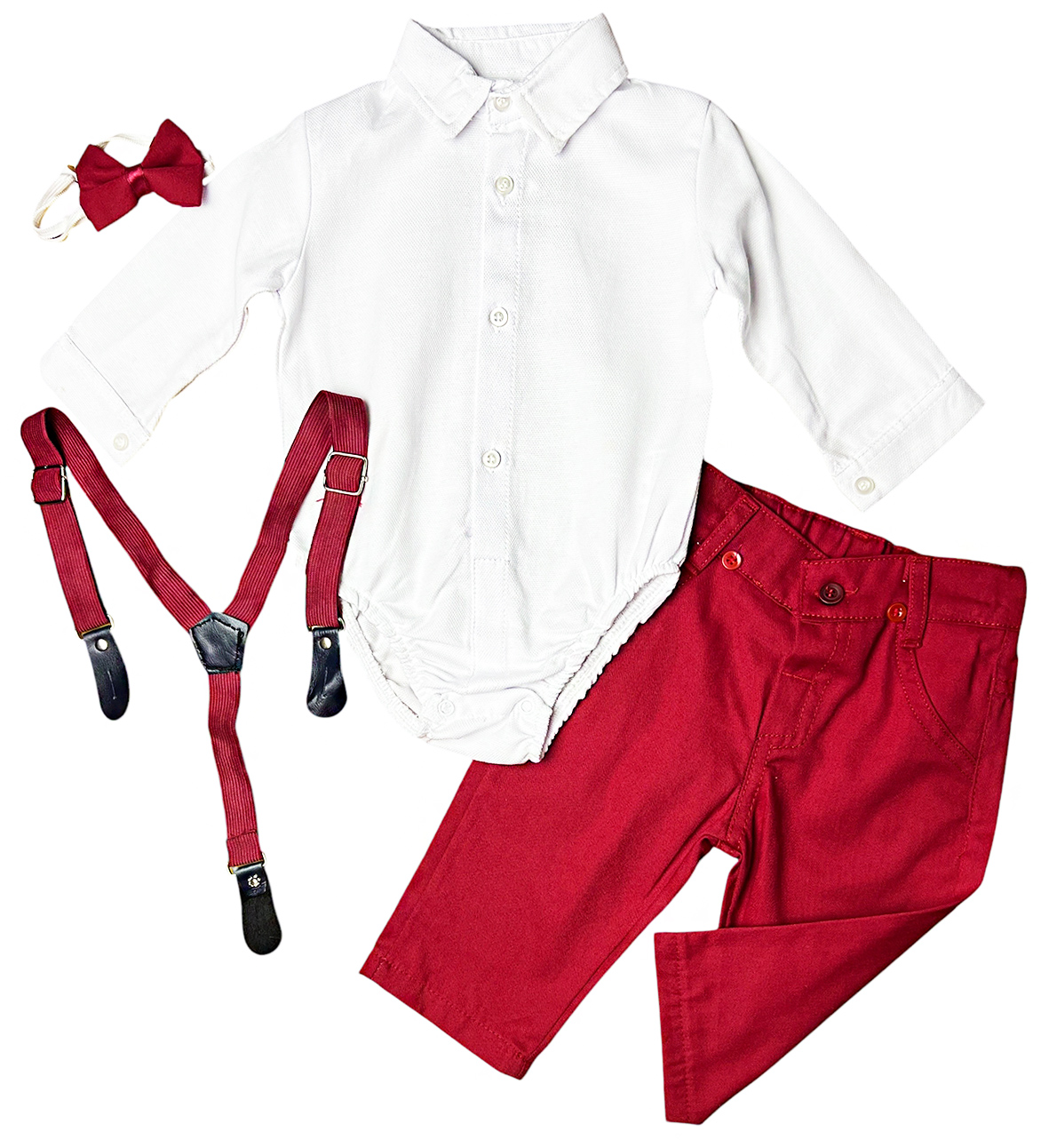 E-shop EF Kids 4dielny set pre bábätká- Móda, červený