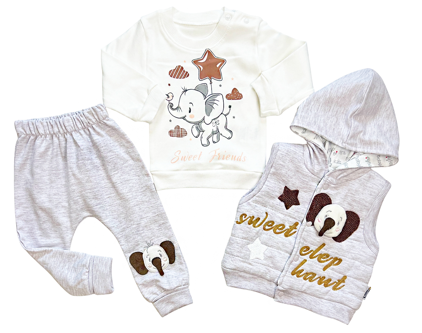 E-shop Baby 3dielny detský set - Slon
