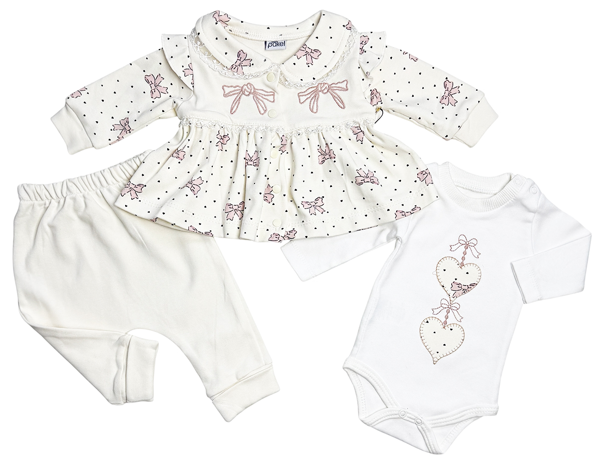 E-shop Baby 3-dielny set pre bábätká – Mašličky