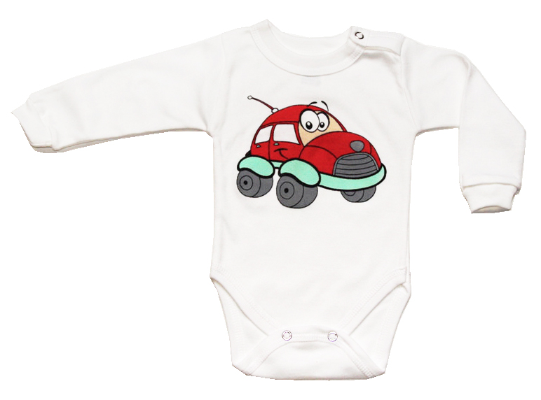 BABY´S WEAR Detské body - AUTO veľkosť: 68 (4-6m)