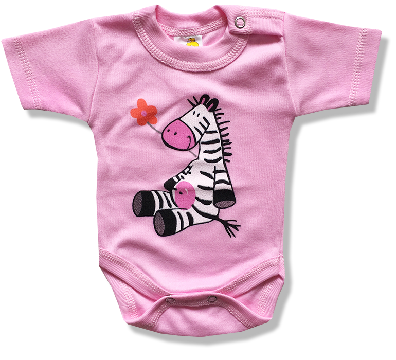 BABY´S WEAR Detské body, krátky rukáv- EMMA, ružové veľkosť: 80 (9-12m)