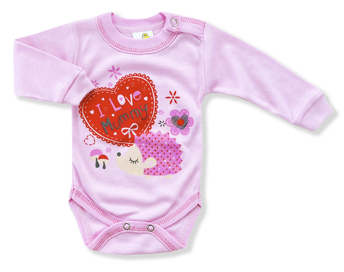 BABY´S WEAR Detské body- I LOVE MUMMY, ružové veľkosť: 80 (9-12m)