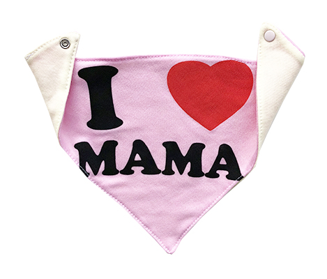 E-shop BABY´S WEAR Bavlnený slintáčik pre bábätká - I Mama, ružový