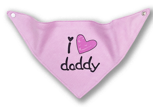 E-shop BABY´S WEAR Bavlnený slintáčik pre bábätká - I Dady, ružový