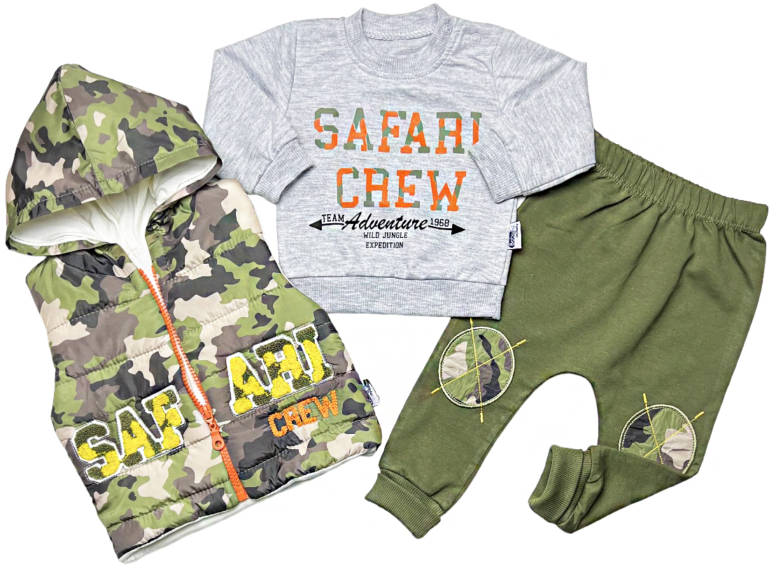 Baby 3dielny chlapčenský set pre bábätká - Safari veľkosť: 80 (9-12m)