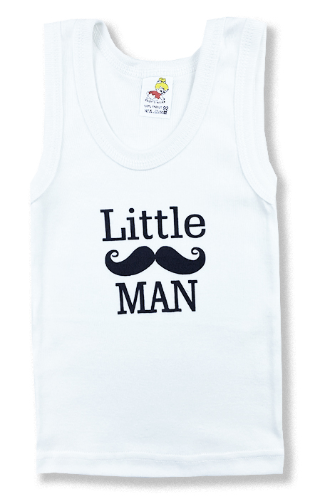 E-shop BABY´S WEAR Detské tričko - Little Man, biele veľkosť: 104 (4roky)