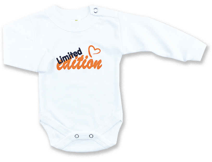 BABY´S WEAR Detské body - Limited, biele veľkosť: 92 (18-24m)