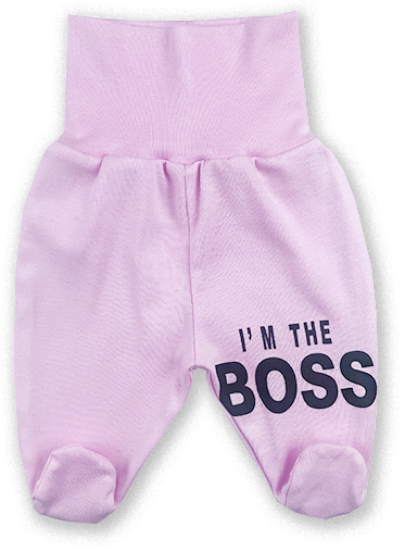 BABY´S WEAR Kojenecké polodupačky - Boss, ružové veľkosť: 62 (2-4m)