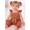 Dievčenský letný set pre bábätká - Sofia, hrdzavý