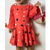 Dievčenské šaty- Bodkované