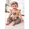3dielny dievčenský komplet- Srdiečko Leopard