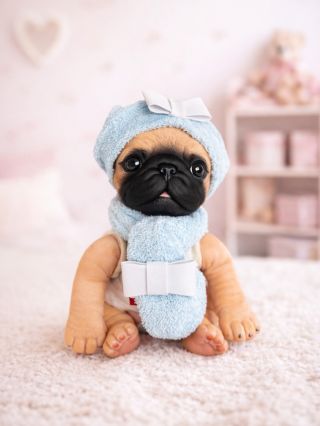 🐶 Roztomilý Baby Mops 💙 Hebučký, rozkošný a úplne neodolateľný. Realistický vzhľad, jemné detaily a dizajn, ktorý si...