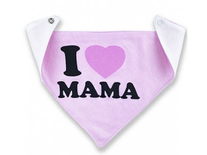 Bavlněný slintáček pro miminka - Máma, růžový