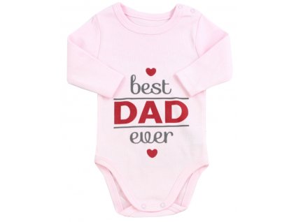 Body pro miminka - Best dad, růžové