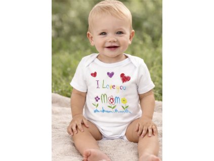 Body pro miminka- Miluji tě Mami, krátky rukáv