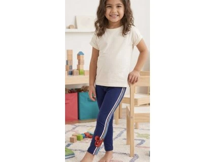 Dětské legíny s flitry - Minnie, tm.modrá