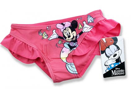 Dětské plavky - Minnie Mouse,červenorůžové