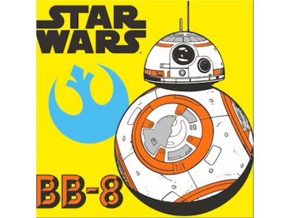 Dětský plyšový polštář - STAR WARS, žlutý