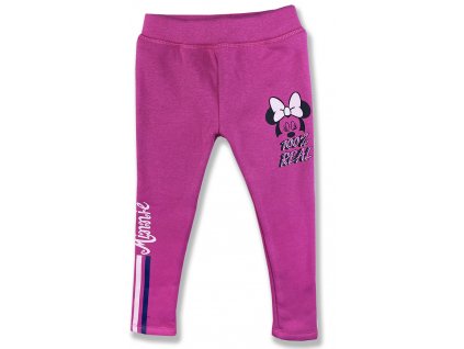 Dívčí zateplené legíny - Minnie Mouse, růžové