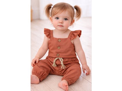Dívčí letní set pro miminka - Sofia, rezavý