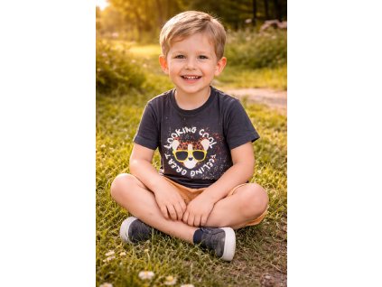 2dílný letní set- Looking cool, černo-hnědý