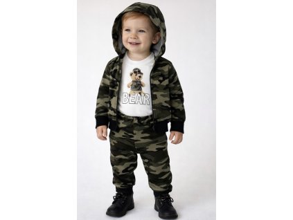 3dílný set pro miminka-Macko, maskáčový