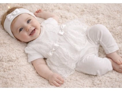 3dílná elegantní souprava – Malý Anděl, bílá