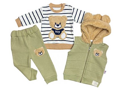 3dílná souprava pro miminka a děti - TEDDY, olivo